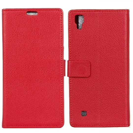 Lompakkokotelo 2-kortti LG X Power (K220)  - punainen