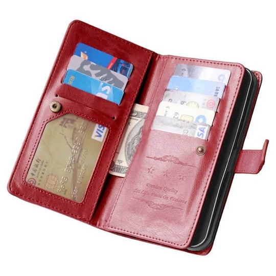 Lompakkotelo Flexi 9-kortti Huawei Y5 II, Y6 II Compact  - ruskea