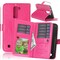 Lompakkotelo Flexi 9-kortti LG K10 2016 (K420N)  - pinkki