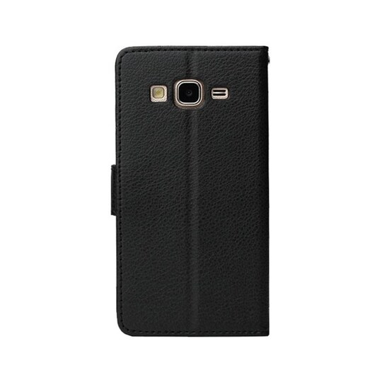Lompakkokotelo 2-kortti Samsung Galaxy On7 (SM-G600F)  - musta