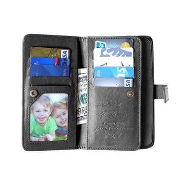Lompakkotelo Flexi 9-kortti Motorola Moto X Play (XT1563)  - musta