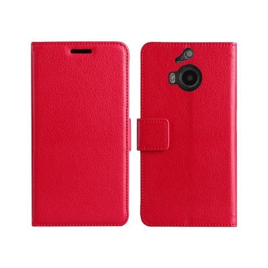 Lompakkokotelo 2-kortti HTC ONE M9 Plus  - punainen