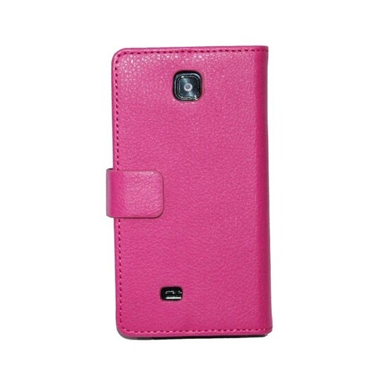 Lompakkokotelo 2-kortti LG Optimus F5 (P875)  - pinkki