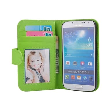 Lompakkokotelo 3-kortti Samsung Galaxy S4 ( GT -i9500)  - vihreä