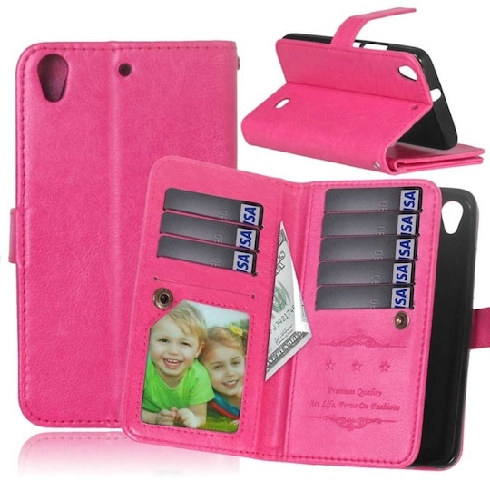 Lompakkotelo Flexi 9-kortti Huawei Ascend G620S  - pinkki