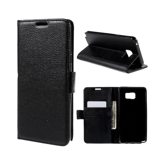 Lompakkokotelo 2-kortti Samsung Galaxy Note 5 (SM-920C)  - musta
