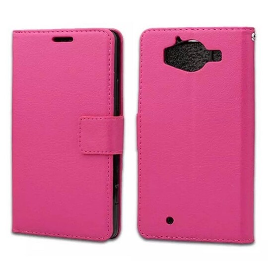 Lompakkokotelo 3-kortti Microsoft Lumia 950 (RM-1118)  - pinkki
