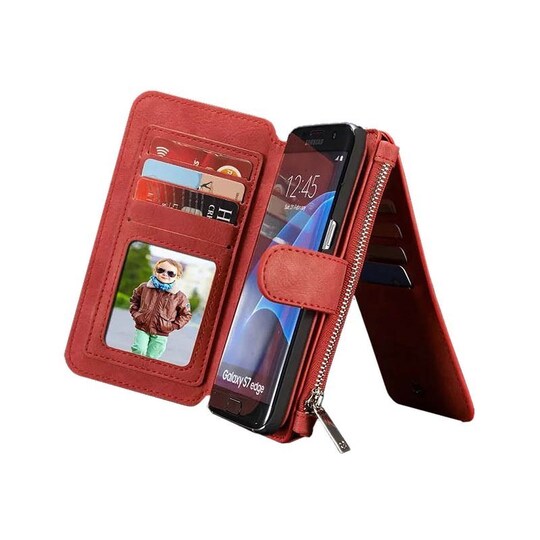 Multi Lompakkokotelo 14-kortti Samsung Galaxy S7 Edge (SM-G935F)  - pu