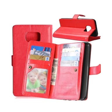Lompakkotelo Flexi 9-kortti Samsung Galaxy S7 Edge (SM-G935F)  - punai