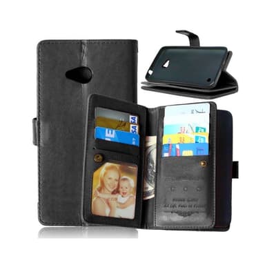 Lompakkotelo Flexi 9-kortti Microsoft Lumia 640 (RM-1072)  - musta