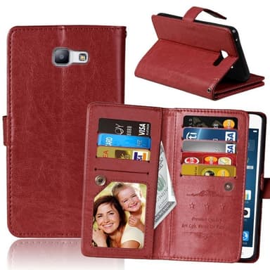 Lompakkotelo Flexi 9-kortti Samsung Galaxy A5 2016 (SM-A510F)  - ruske