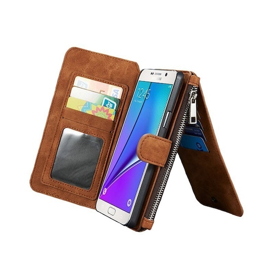 Multi Lompakkokotelo 14-kortti Samsung Galaxy S6 (SM-G920F)  - ruskea