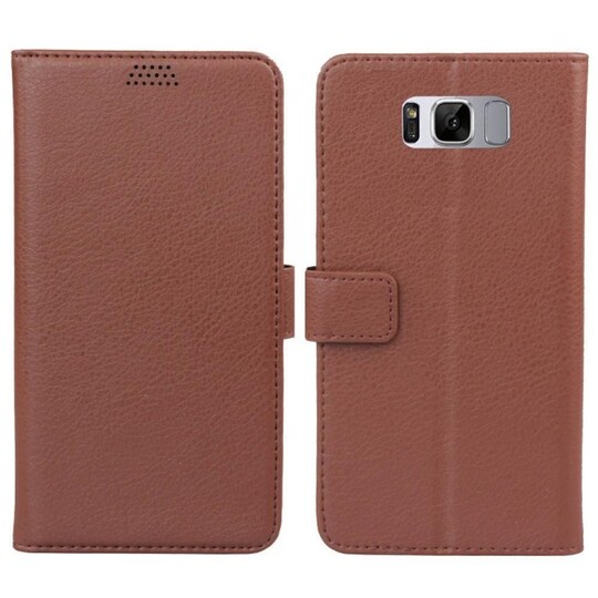 Lompakkokotelo 2-kortti Samsung Galaxy S8 Plus (SM-G955F)  - ruskea