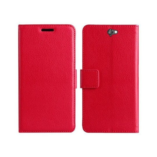 Lompakkokotelo 2-kortti HTC ONE A9  - punainen