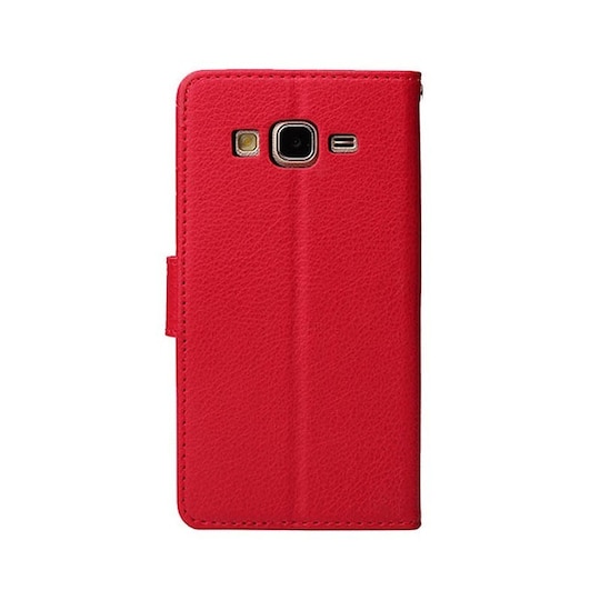 Lompakkokotelo 2-kortti Samsung Galaxy On7 (SM-G600F)  - punainen