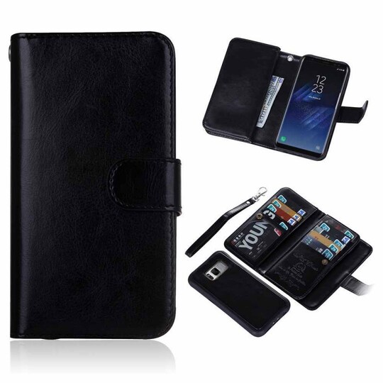 Lompakkokotelo magneetti 2i1 Samsung Galaxy S8 (SM-G950F)  - musta