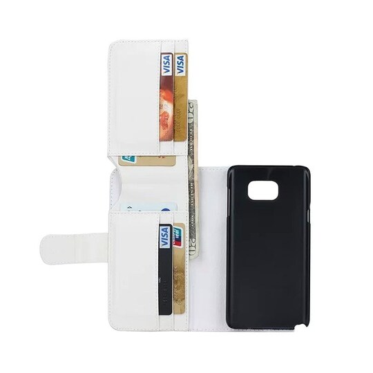 Lompakkokotelo 7-kortti Samsung Galaxy Note 5 (SM-920C)  - valkoinen