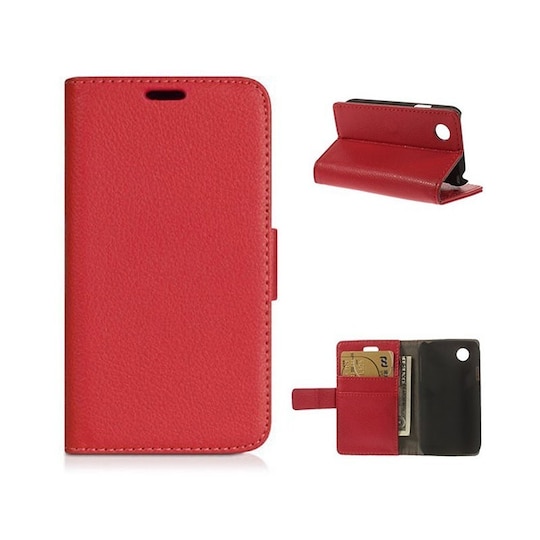 Lompakkokotelo 2-kortti LG L40 (D170)  - punainen