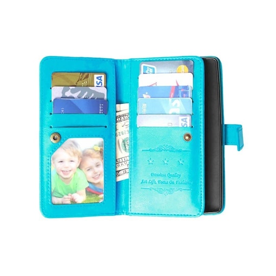 Lompakkotelo Flexi 9-kortti OnePlus 2 (A2005)  - Vaaleansininen