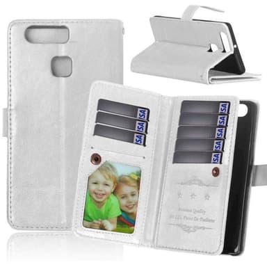 Lompakkotelo Flexi 9-kortti Huawei P9 (EVA-L09)  - valkoinen