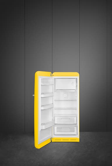 Smeg 50's Style jääkaappi pakastelokerolla FAB28LYW5 (keltainen)