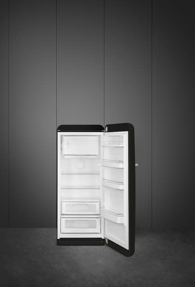 Smeg 50's Style jääkaappi pakastelokerolla FAB28RBL5 (musta)