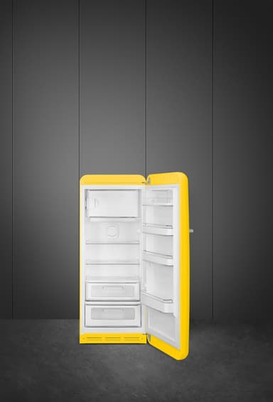 Smeg 50 s Style jääkaappi pakastelokerolla FAB28RYW5 (keltainen)