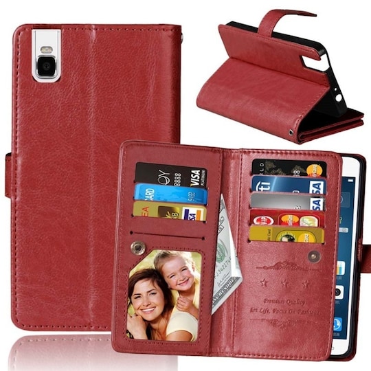 Lompakkotelo Flexi 9-kortti Huawei Honor 7i (ATH-AL00)  - ruskea