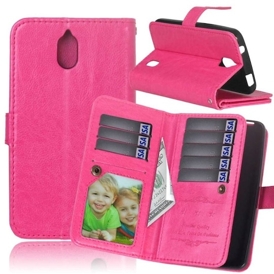 Lompakkotelo Flexi 9-kortti Huawei Y625  - pinkki
