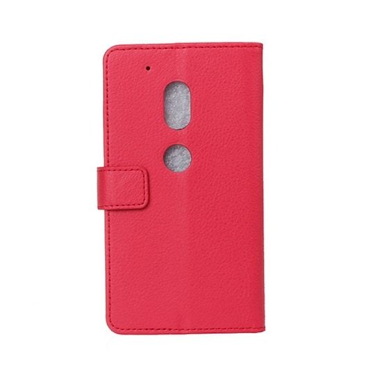 Lompakkokotelo 2-kortti Motorola Moto G4, G4 + (XT1622)  - punainen
