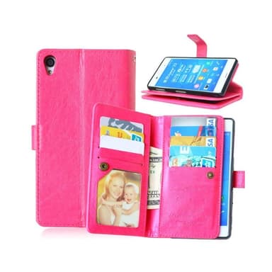 Lompakkotelo Flexi 9-kortti Sony Xperia Z3 (D6603)  - pinkki