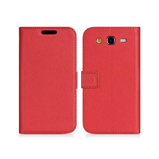 Lompakkokotelo 2-kortti Samsung Galaxy Grand 2 (SM-G7105)  - punainen