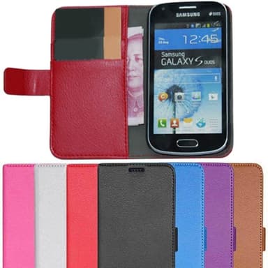 Lompakkokotelo 2-kortti Samsung Galaxy Trend ( GT -s7560)  - pinkki