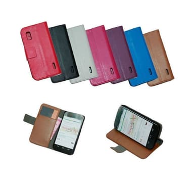 Lompakkokotelo 2-kortti LG Nexus 4 (E960)  - pinkki