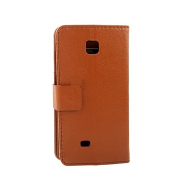 Lompakkokotelo 2-kortti LG Optimus F5 (P875)  - ruskea