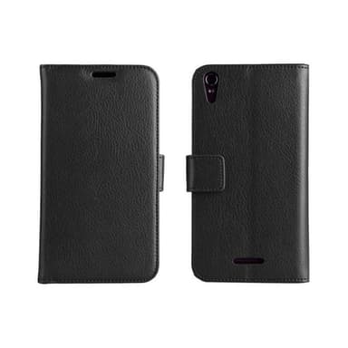 Lompakkokotelo 2-kortti Sony Xperia T3 (D5103)  - musta
