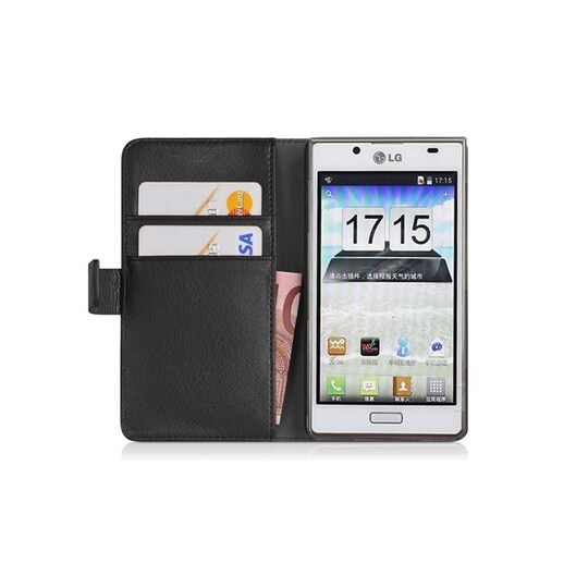 Lompakkokotelo 2-kortti LG Optimus L7 (P700)  - valkoinen
