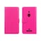 Lompakkokotelo 2-kortti Nokia Lumia 925 (RM-893)  - pinkki