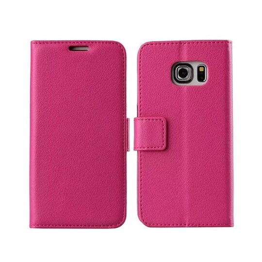 Lompakkokotelo 2-kortti Samsung Galaxy S6 Edge (SM-G925F)  - pinkki