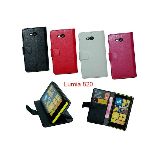 Lompakkokotelo 2-kortti Nokia Lumia 820 (RM-825)  - pinkki