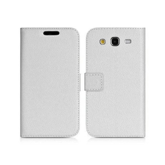 Lompakkokotelo 2-kortti Samsung Galaxy Grand 2 (SM-G7105)  - valkoinen