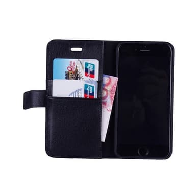 Lompakkokotelo 2-kortti Apple iPhone 6, 6S  - musta