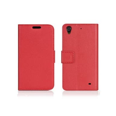 Lompakkokotelo 2-kortti Huawei Ascend G620S  - punainen
