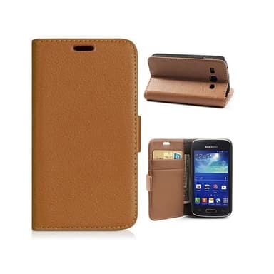 Lompakkokotelo 2-kortti Samsung Galaxy Ace 3 ( GT -s7275)  - ruskea