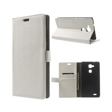 Lompakkokotelo 2-kortti Huawei Ascend Mate 7 (MT7-L09)  - valkoinen