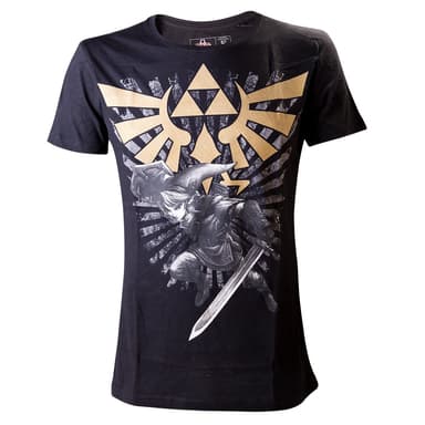 The Legend of Zelda t-paita - Link (musta) (M)
