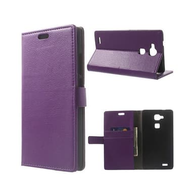 Lompakkokotelo 2-kortti Huawei Ascend Mate 7 (MT7-L09)  - violetti