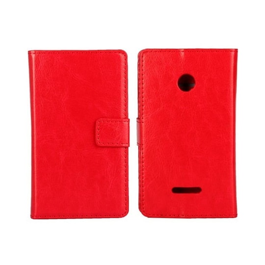 Lompakkokotelo 2-kortti Microsoft Lumia 435 (RM-1070)  - punainen