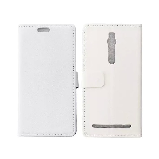 Lompakkokotelo 2-kortti Asus Zenfone 2 (ZE551ML)  - valkoinen