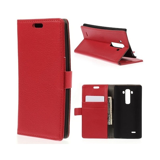 Lompakkokotelo 2-kortti LG G Flex 2 (H955)  - punainen